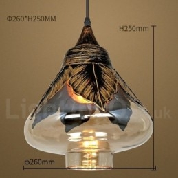 European Retro Glass Pendel Light Lounge Pendel Lampa