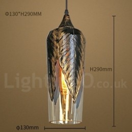 European Retro Glass Pendel Light Lounge Pendel Lampa