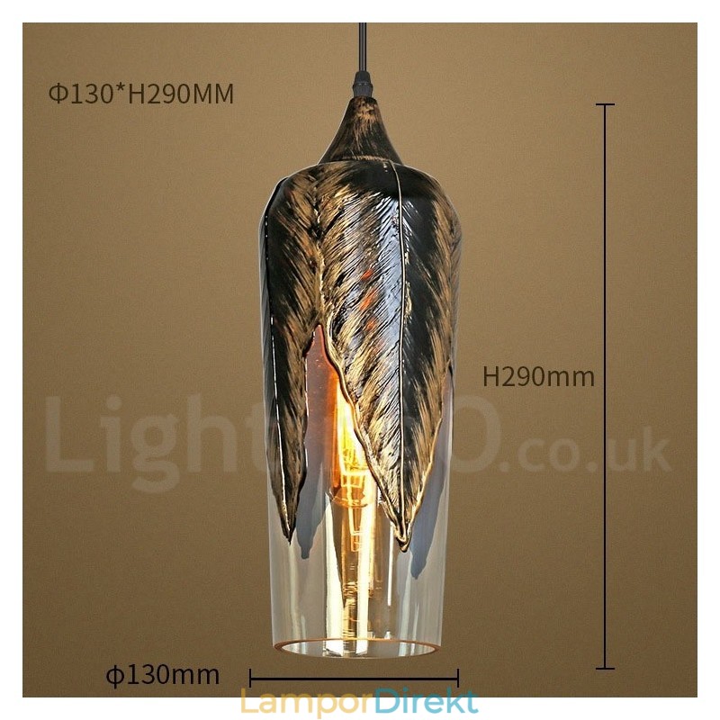 European Retro Glass Pendel Light Lounge Pendel Lampa