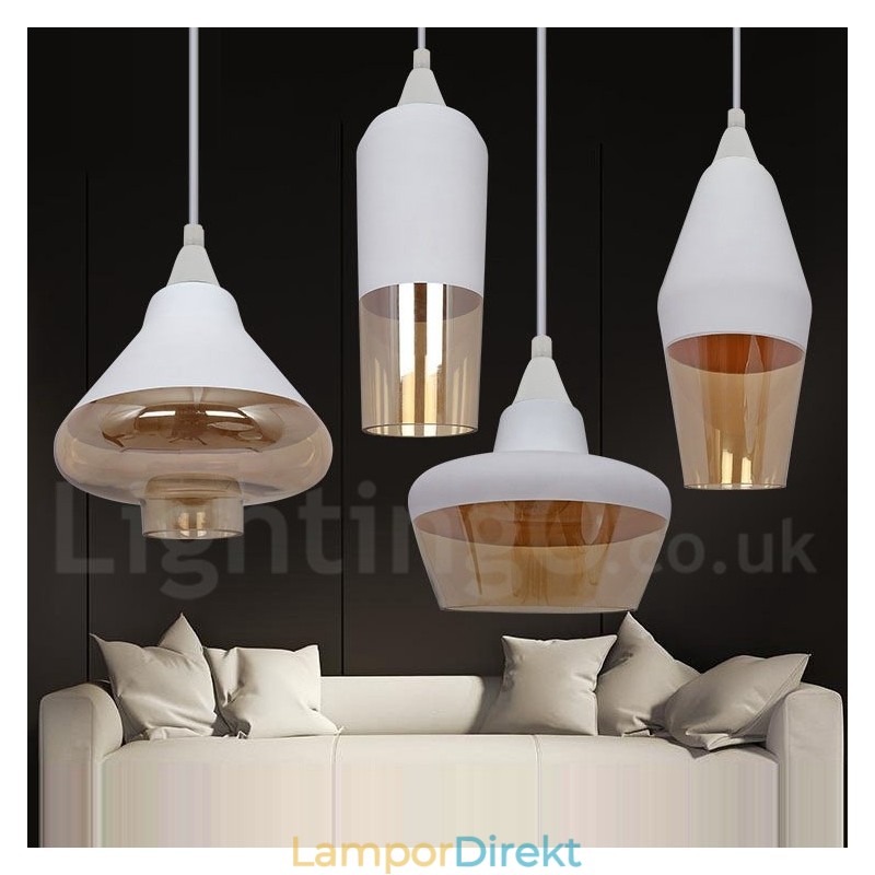 European Retro Lounge Glas Pendellampa