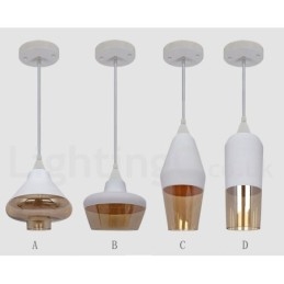 European Retro Lounge Glas Pendellampa