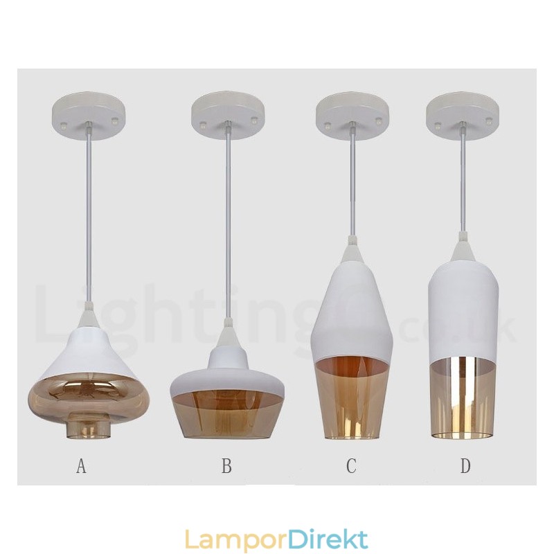 European Retro Lounge Glas Pendellampa