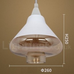 European Retro Lounge Glas Pendellampa