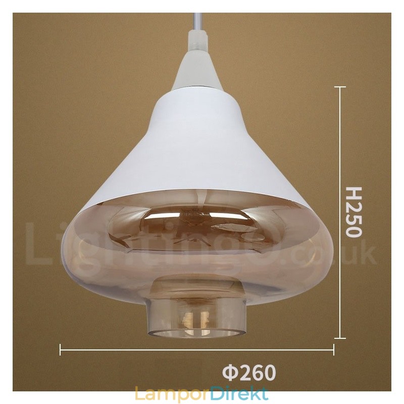 European Retro Lounge Glas Pendellampa
