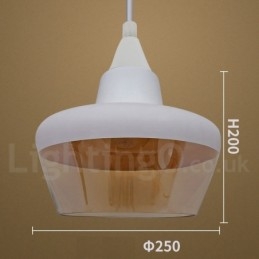 European Retro Lounge Glas Pendellampa