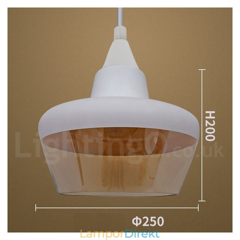 European Retro Lounge Glas Pendellampa