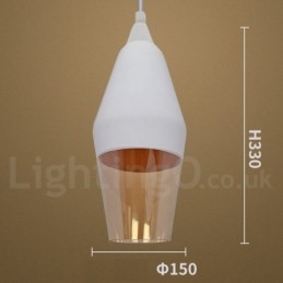 European Retro Lounge Glas Pendellampa