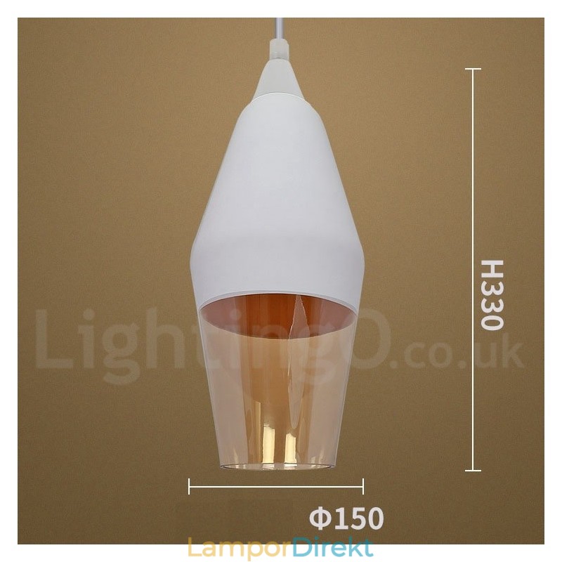 European Retro Lounge Glas Pendellampa