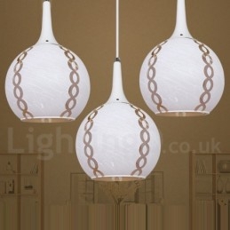 Modern Contemporary Lounge Glass Pendel Light