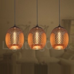Rustik Glas Taklampa European Cafe Pendel Lampa