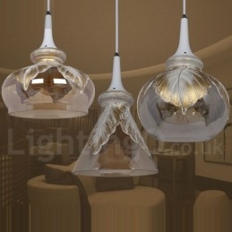 European Modern Contemporary Lounge Glas Pendellampa