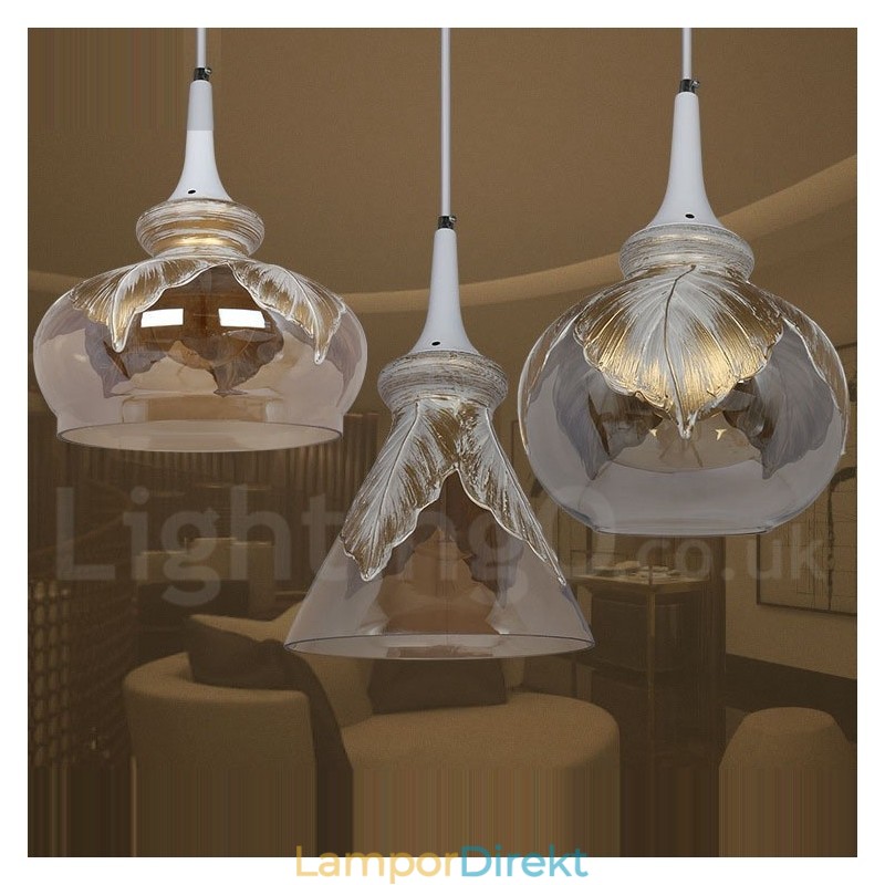 European Modern Contemporary Lounge Glas Pendellampa