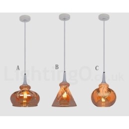 European Modern Contemporary Lounge Glas Pendellampa