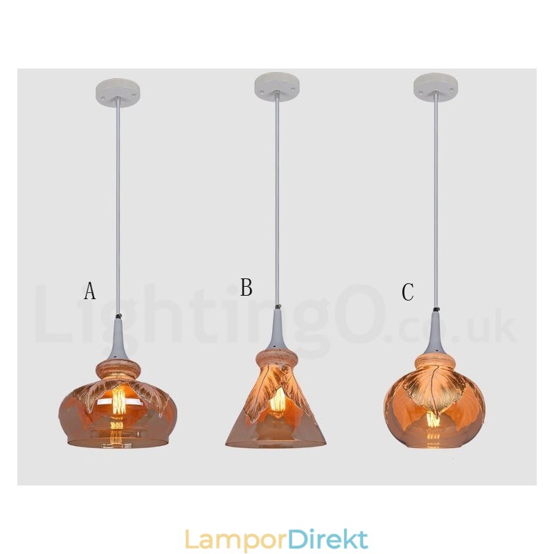 European Modern Contemporary Lounge Glas Pendellampa