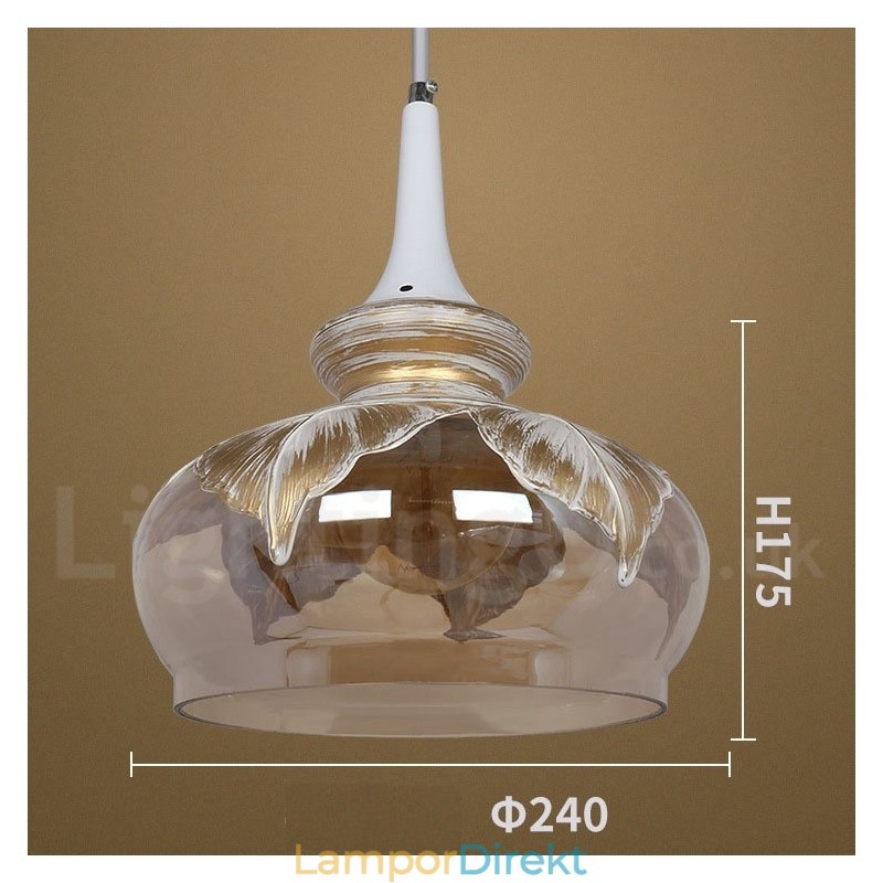 European Modern Contemporary Lounge Glas Pendellampa