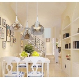 European Modern Contemporary Lounge Glas Pendellampa