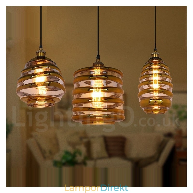 European Glass Pendel Light Cafe Lounge Pendellampa
