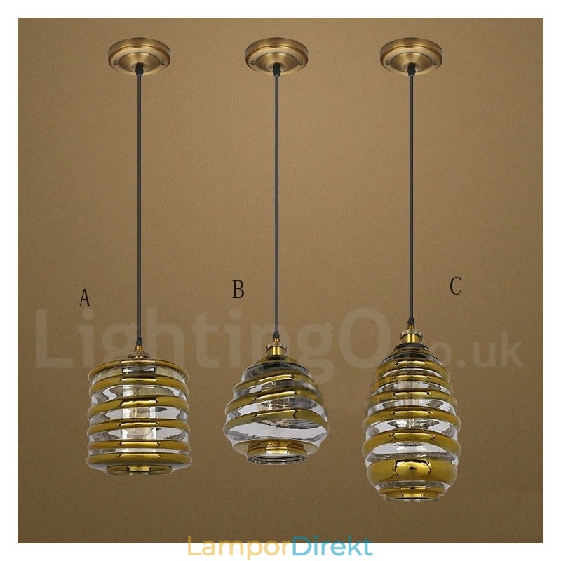 European Glass Pendel Light Cafe Lounge Pendellampa