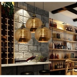 European Glass Pendel Light Cafe Pendel Lampa
