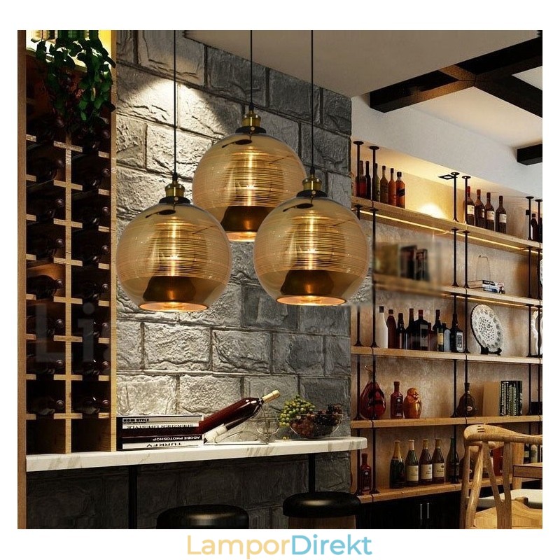 European Glass Pendel Light Cafe Pendel Lampa