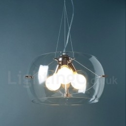 3 Ljus Modern Contemporary Glass Pendel Light