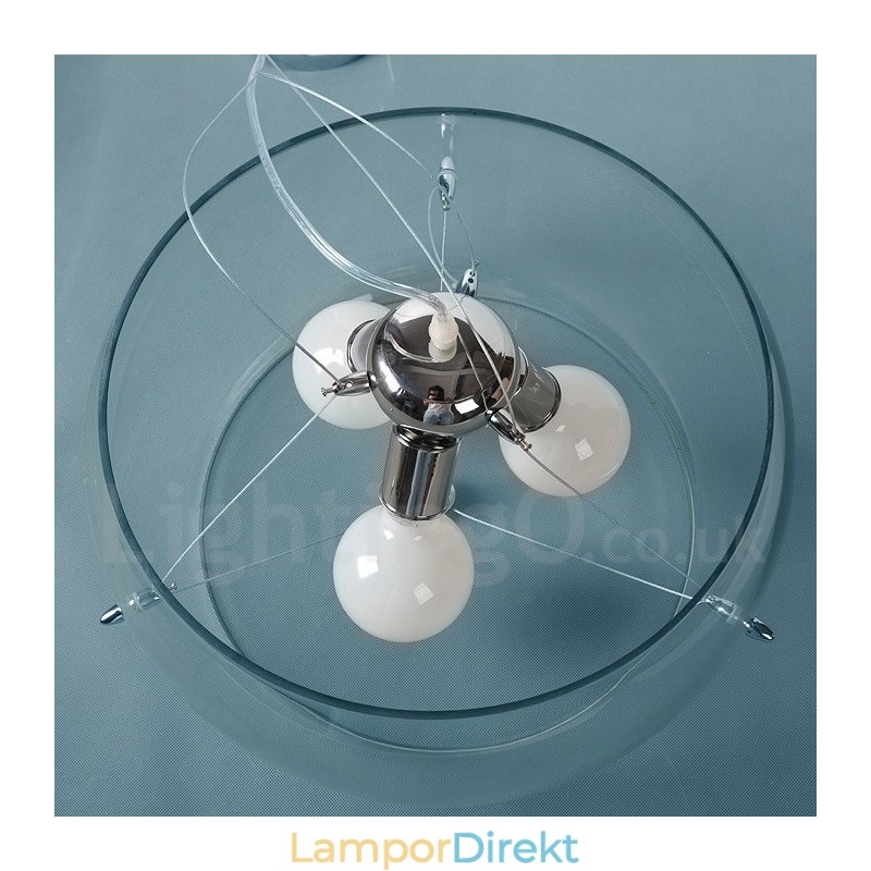 3 Ljus Modern Contemporary Glass Pendel Light