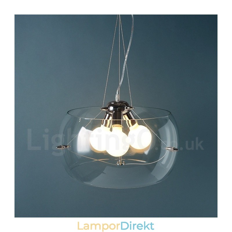 3 Ljus Modern Contemporary Glass Pendel Light