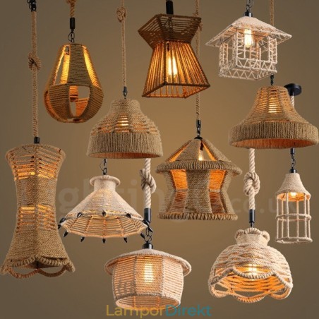 1 Ljus Rustik Lodge Pendellampa Cafe Hampa Rope Pendellampa 1 Ljus Rustik Lodge Pendellampa Cafe Hampa Rope Pendellampa