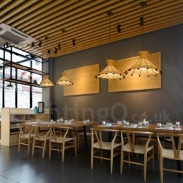 1 Ljus Rustik Lodge Pendellampa Cafe Hampa Rope Pendellampa