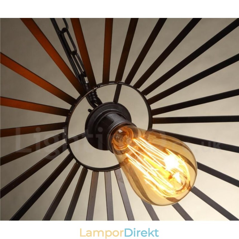 1 Ljus Rustik Lodge Pendellampa Cafe Hampa Rope Pendellampa