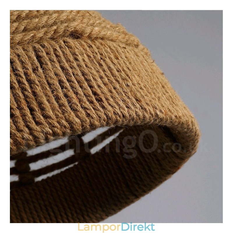 1 Ljus Rustik Lodge Pendellampa Cafe Hampa Rope Pendellampa