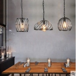 1 Ljus Vintage Cafe Glas Pendel Light Loft Pendel Lampa