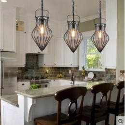 1 Ljus Vintage Cafe Glas Pendel Light Loft Pendel Lampa