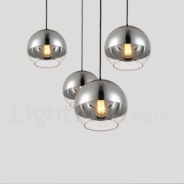 1 Ljus Modern Contemporary Plating Cafe Glas Pendel Light