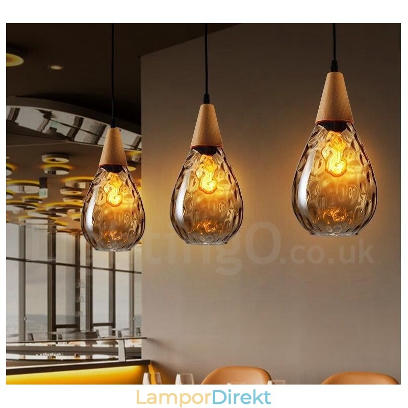 1 Ljus Nordic Style Modern Contemporary Pendellampa I Glas