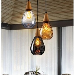1 Ljus Nordic Style Modern Contemporary Pendellampa I Glas