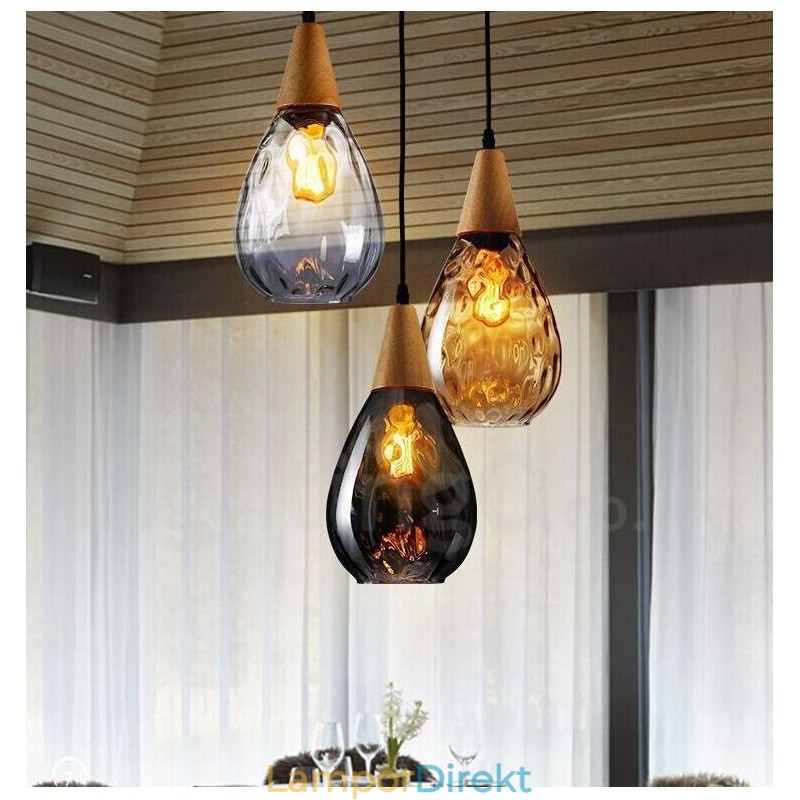 1 Ljus Nordic Style Modern Contemporary Pendellampa I Glas