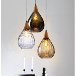 1 Ljus Nordic Style Modern Contemporary Pendellampa I Glas