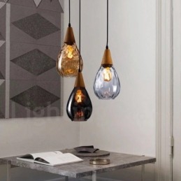 1 Ljus Nordic Style Modern Contemporary Pendellampa I Glas