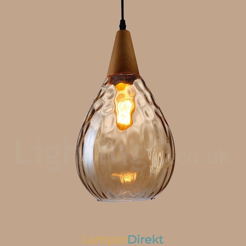 1 Ljus Nordic Style Modern Contemporary Pendellampa I Glas