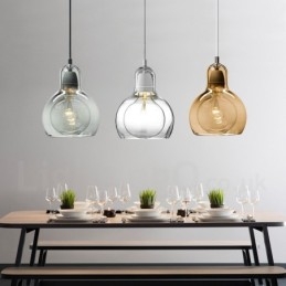 1 Ljus Nordic Style Modern Contemporary Pendellampa I Glas