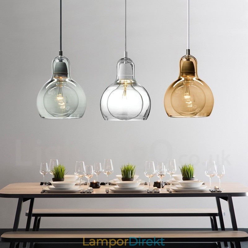 1 Ljus Nordic Style Modern Contemporary Pendellampa I Glas