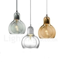 1 Ljus Nordic Style Modern Contemporary Pendellampa I Glas