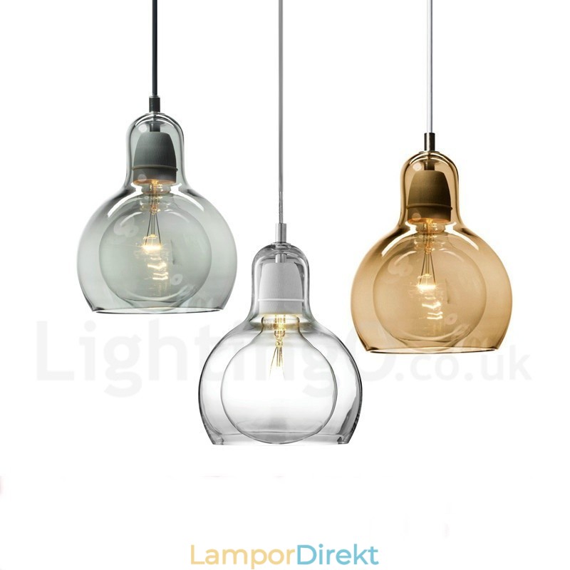 1 Ljus Nordic Style Modern Contemporary Pendellampa I Glas