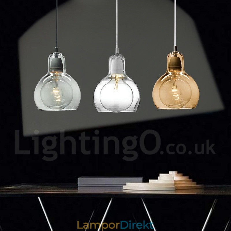 1 Ljus Nordic Style Modern Contemporary Pendellampa I Glas