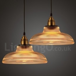 1 Ljus Vintage Glas Taklampa
