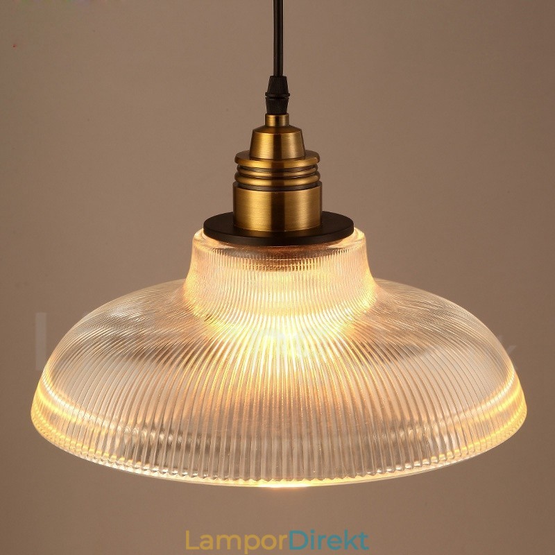1 Ljus Vintage Glas Taklampa