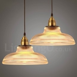 1 Ljus Vintage Glas Taklampa