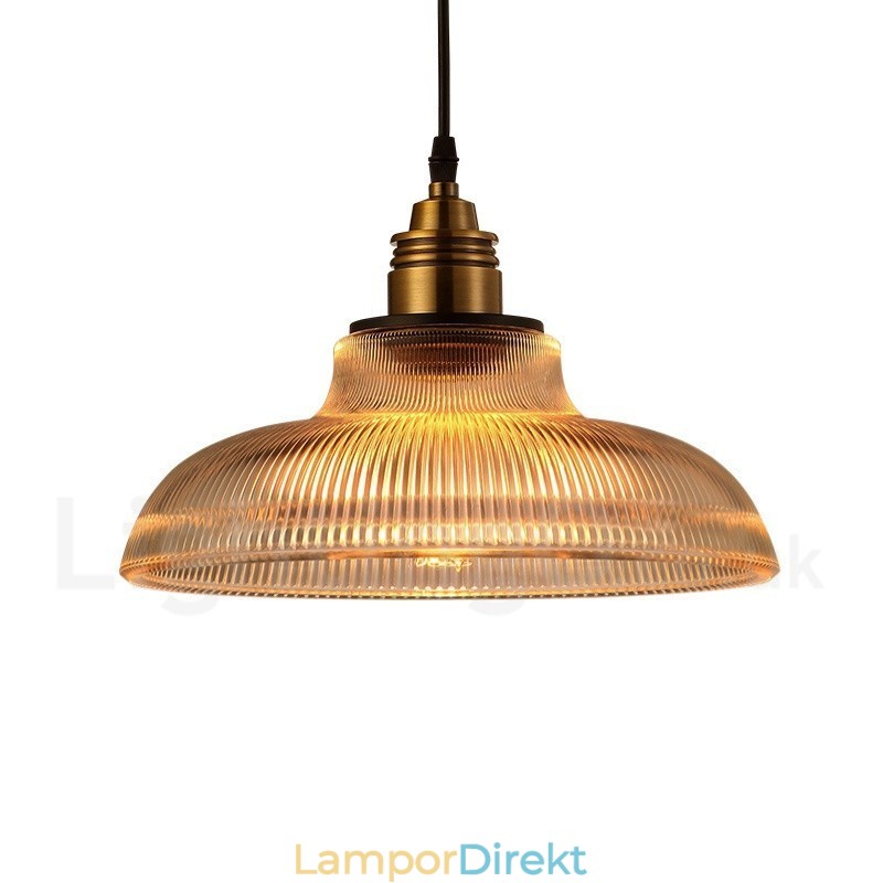 1 Ljus Vintage Glas Taklampa