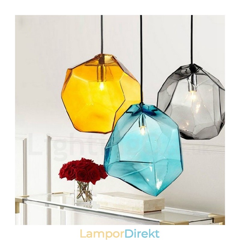 1 Ljus Rustik Lodge Taklampa Med Glasskärm